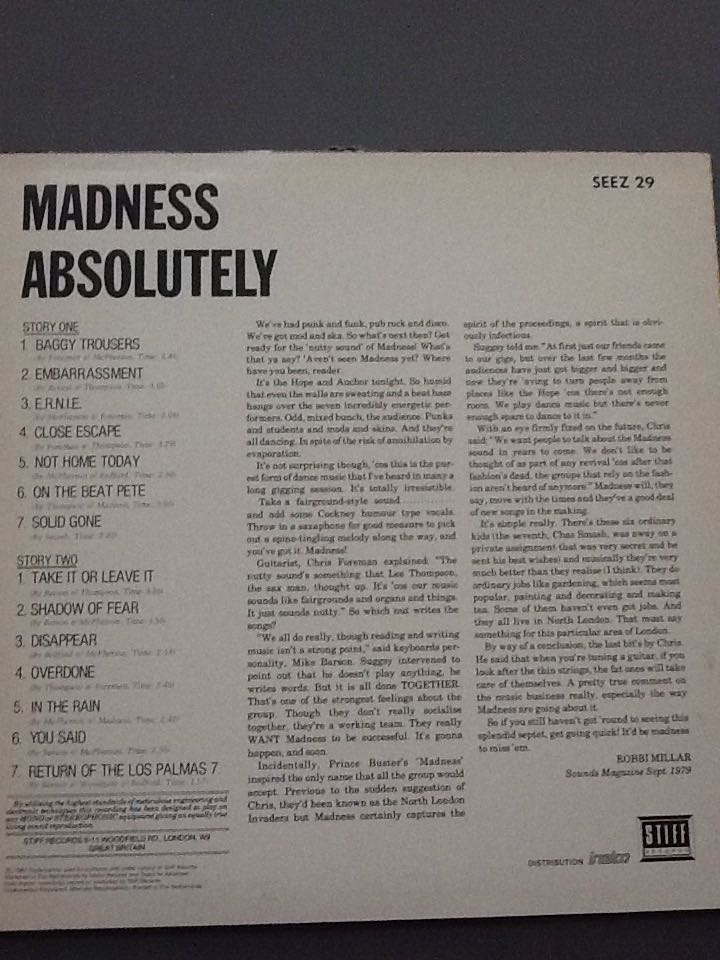 Absolutely - Madness (12”) music collectible - Main Image 2