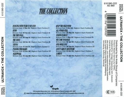 Collection, The - Ultravox (CD) music collectible [Barcode 044114149026] - Main Image 2