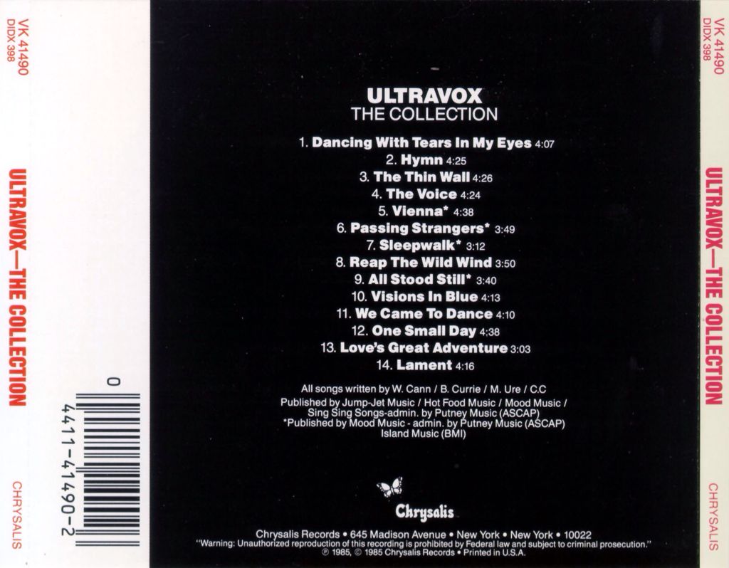 The Collection - Ultravox (CD) music collectible [Barcode 094632149022] - Main Image 2