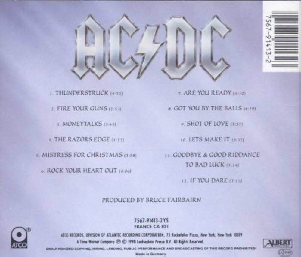 The Razors Edge - AC/DC (MP3) music collectible [Barcode 724349514423] - Main Image 2