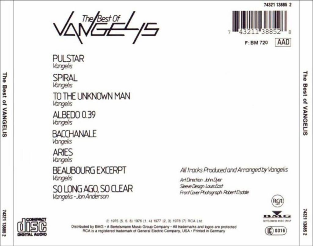 The Best Of Vangelis - Vangelis (CD) music collectible [Barcode 777495158669] - Main Image 2