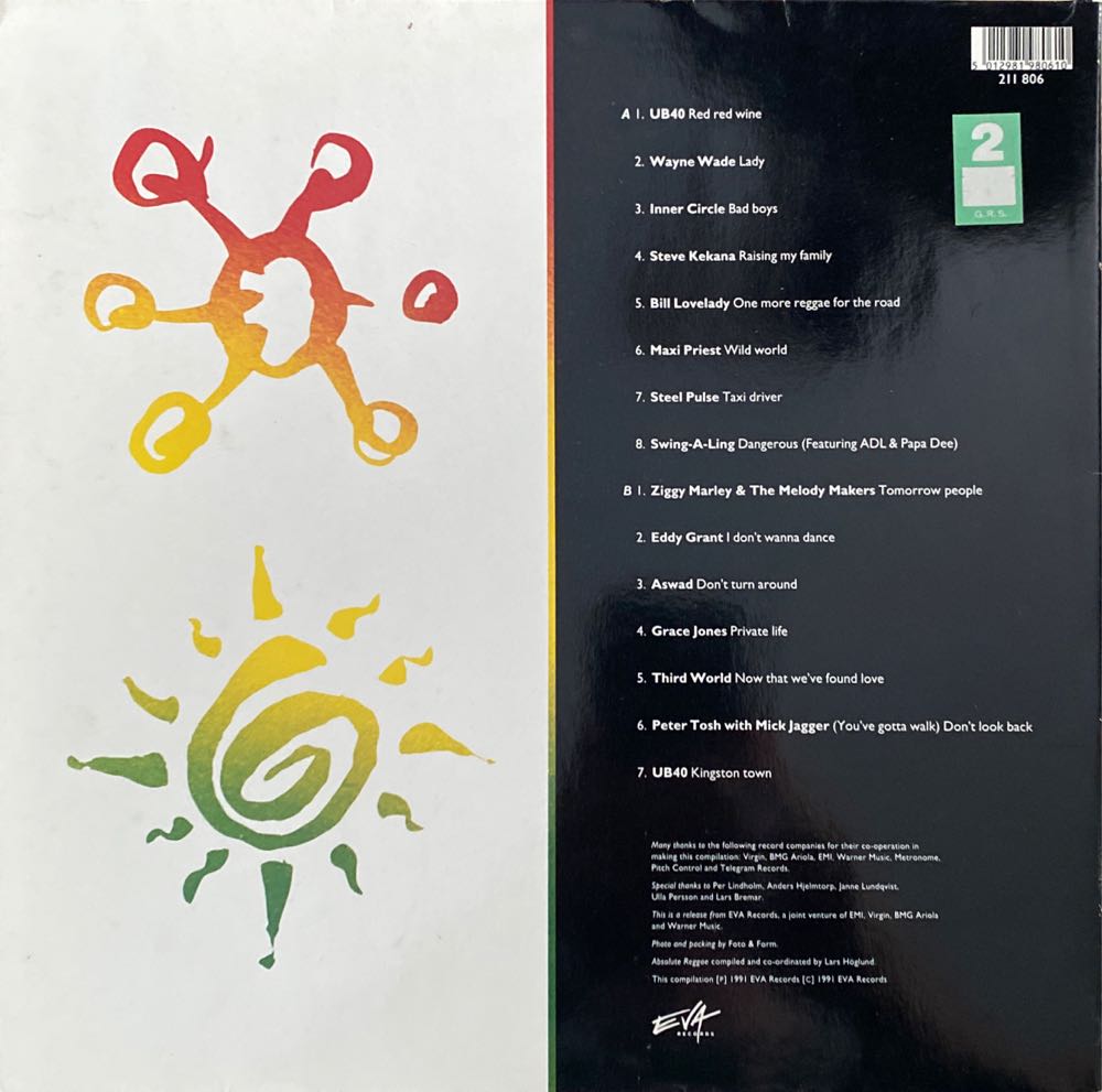 Absolute Reggae - Various Artists (12”) music collectible [Barcode 5012981980610] - Main Image 2