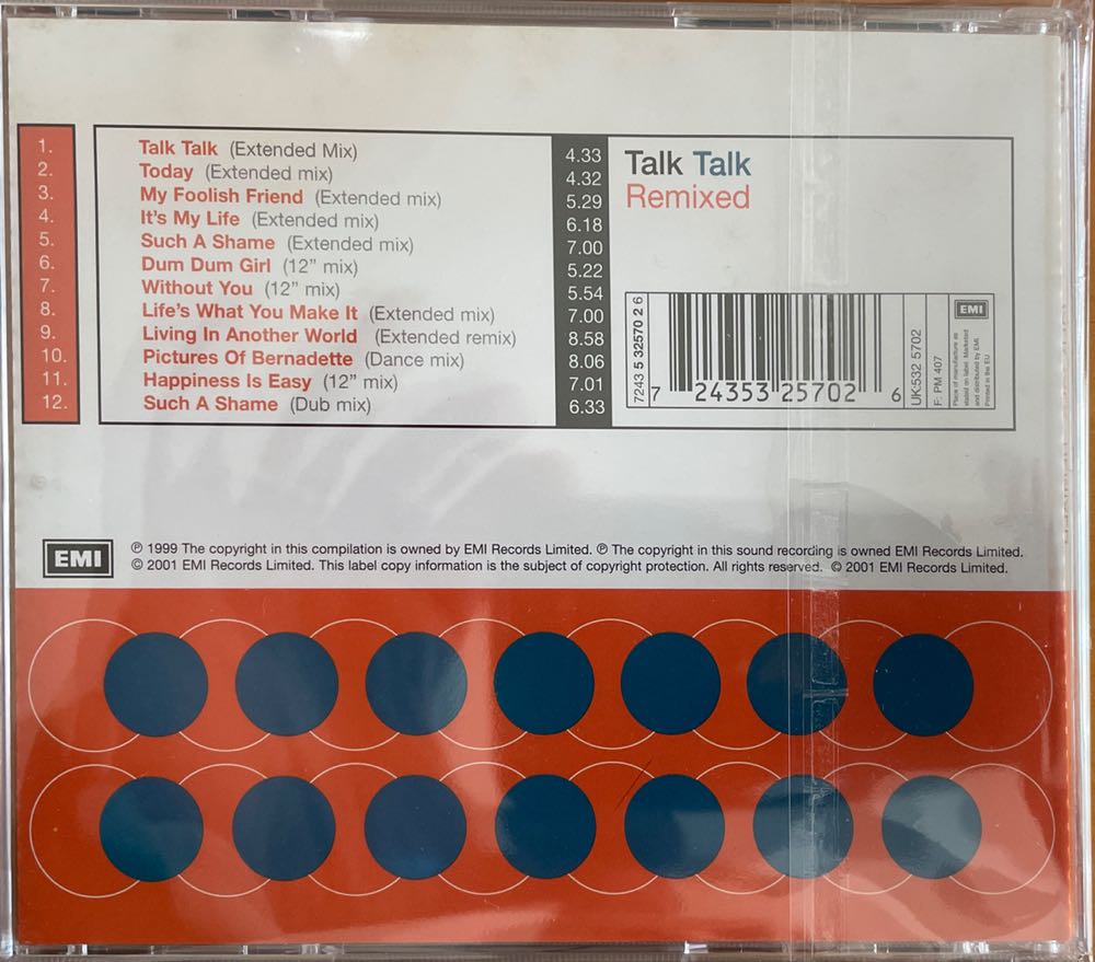 Remixed - Talk Talk (CD) music collectible [Barcode 724353257026] - Main Image 2