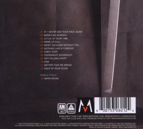 It Won’t Be Soon Before Long - Maroon 5 (CD - 40) music collectible [Barcode 602517331068] - Main Image 2
