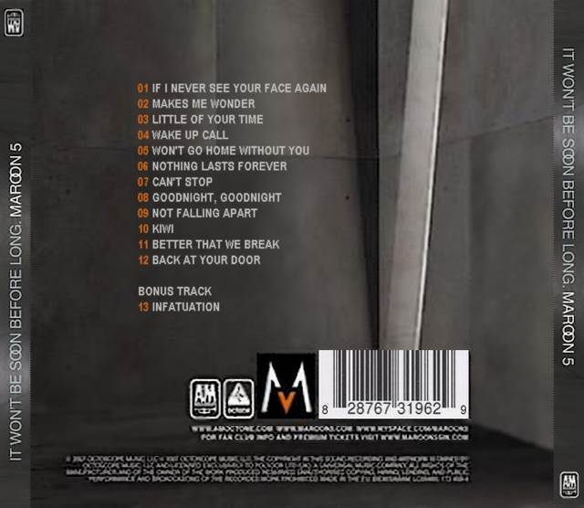 It Won’t Be Soon Before Long - Maroon 5 (CD) music collectible - Main Image 2