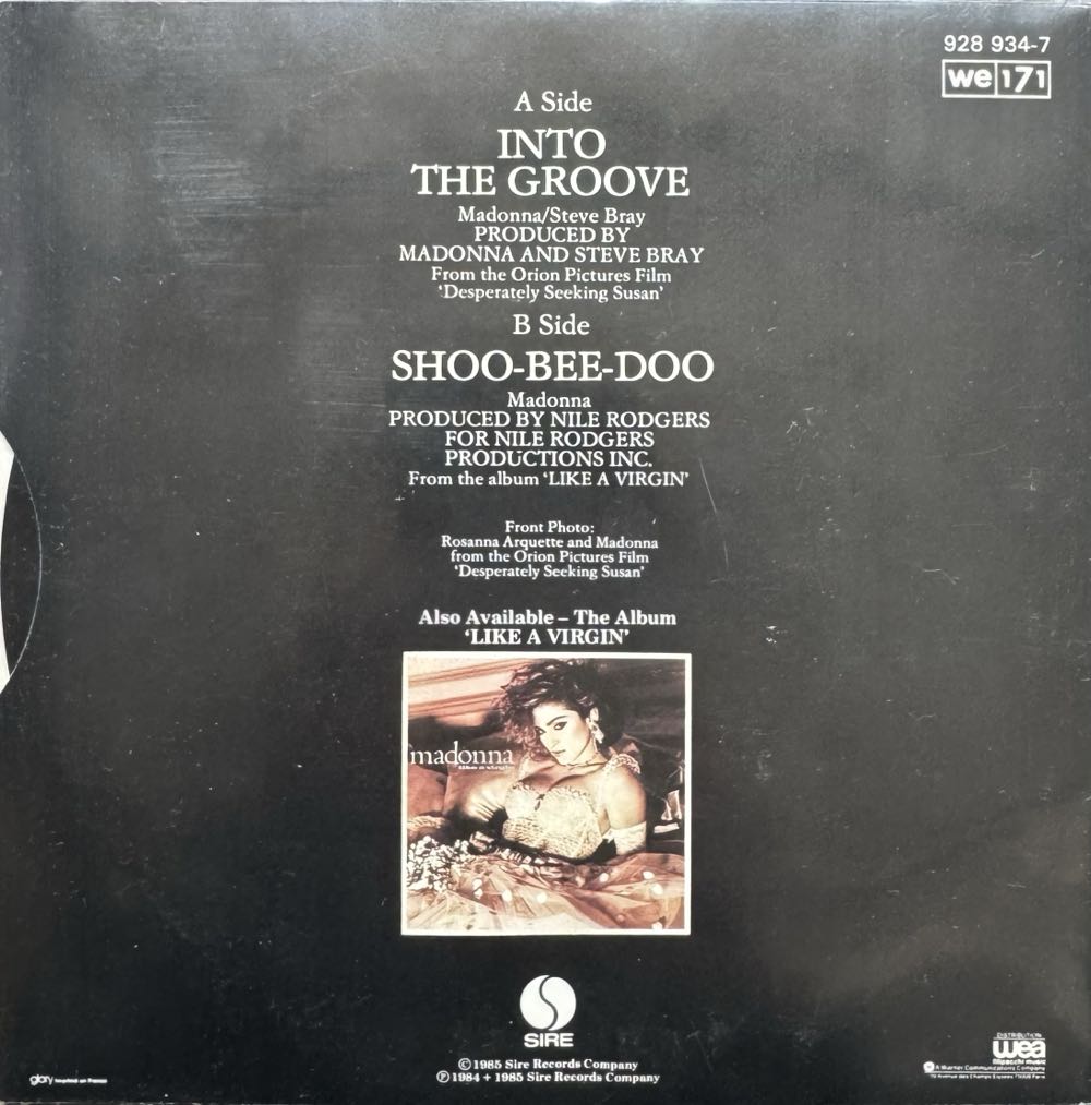 Into The Groove - Madonna (7”) music collectible - Main Image 2