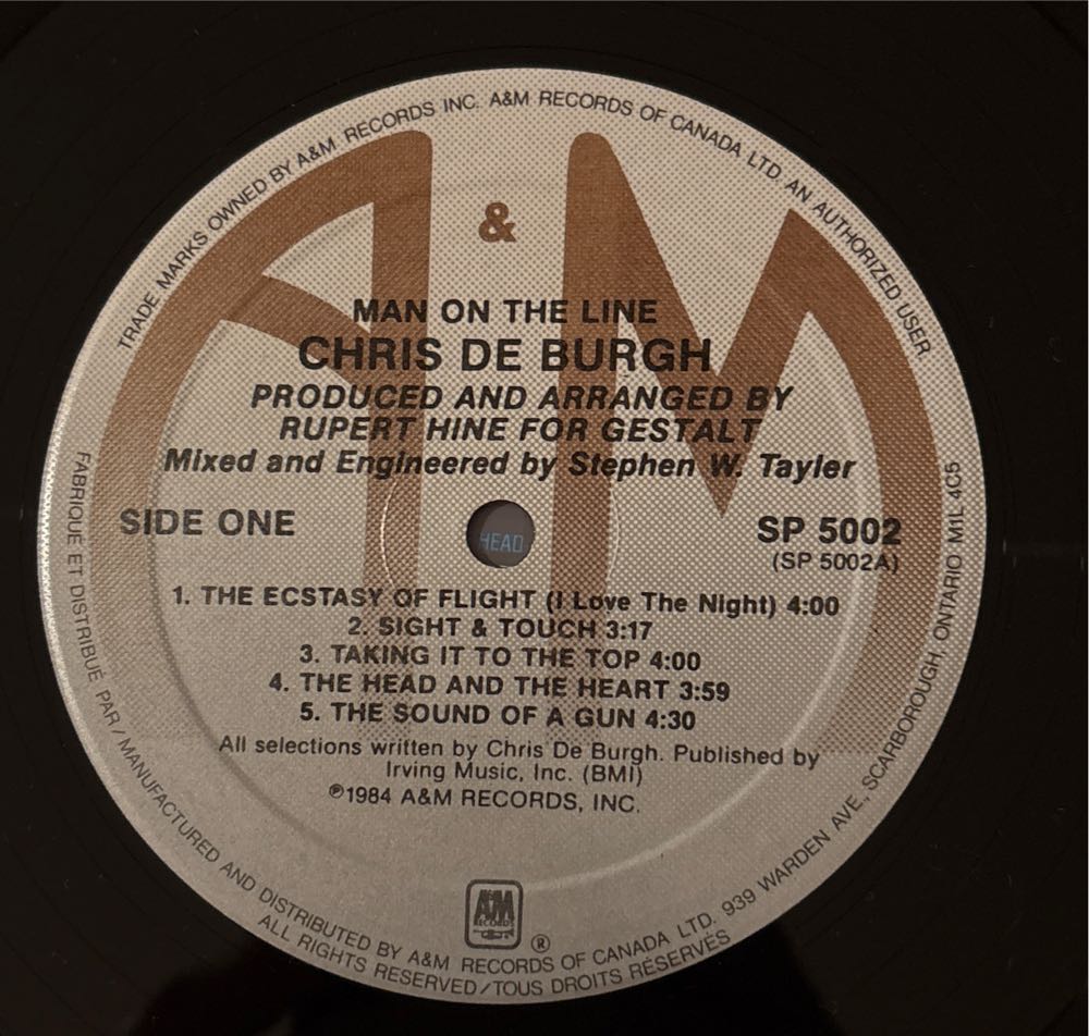 Man On The Line - Chris De Burgh (12”) music collectible [Barcode 082839500227] - Main Image 3