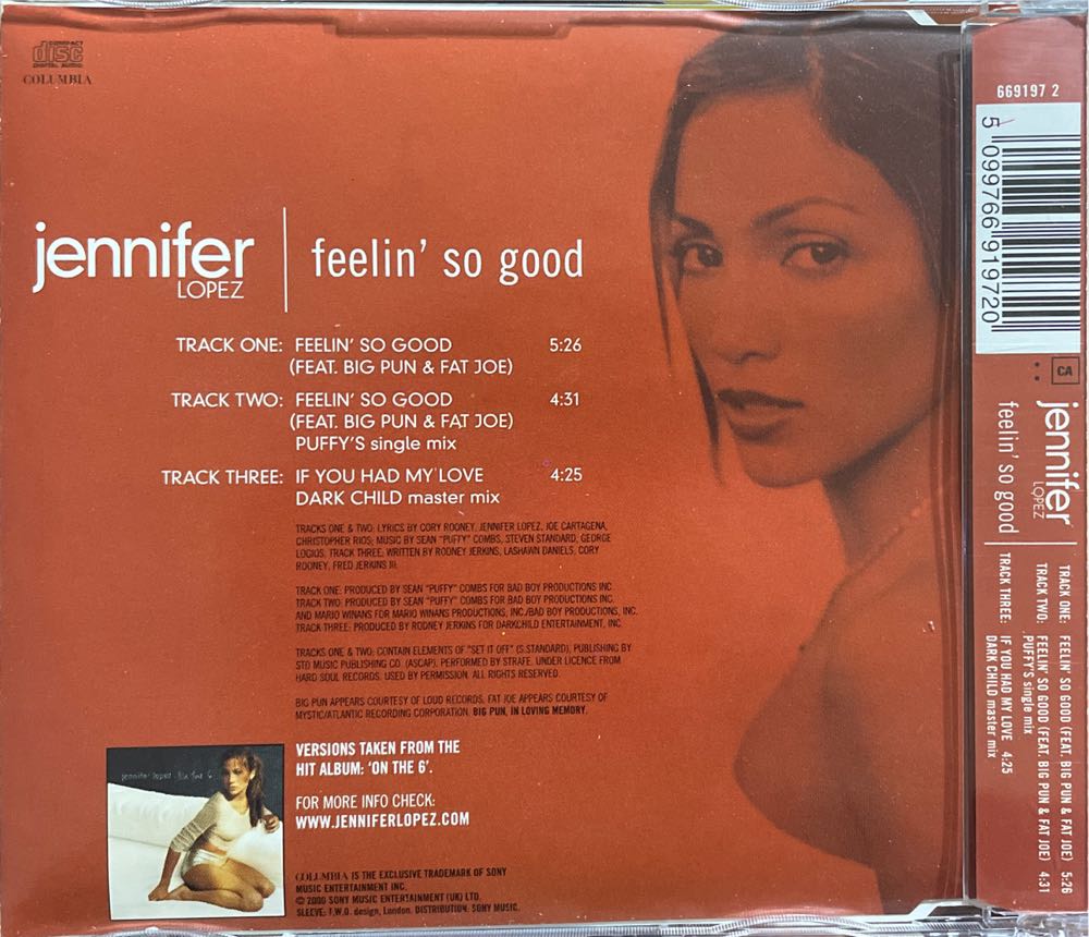 Feelin’ So Good - Jennifer Lopez (CD) music collectible [Barcode 5099766919720] - Main Image 2
