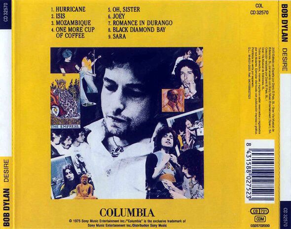 Desire - Dylan, Bob (CD - 56) music collectible [Barcode 5099703257021] - Main Image 2