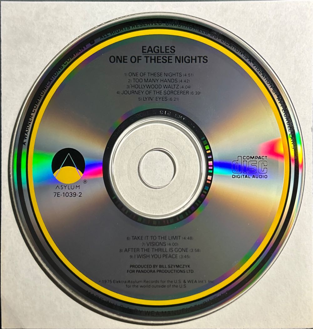 One Of These Nights - Eagles (CD - 43) music collectible [Barcode 075596060127] - Main Image 4