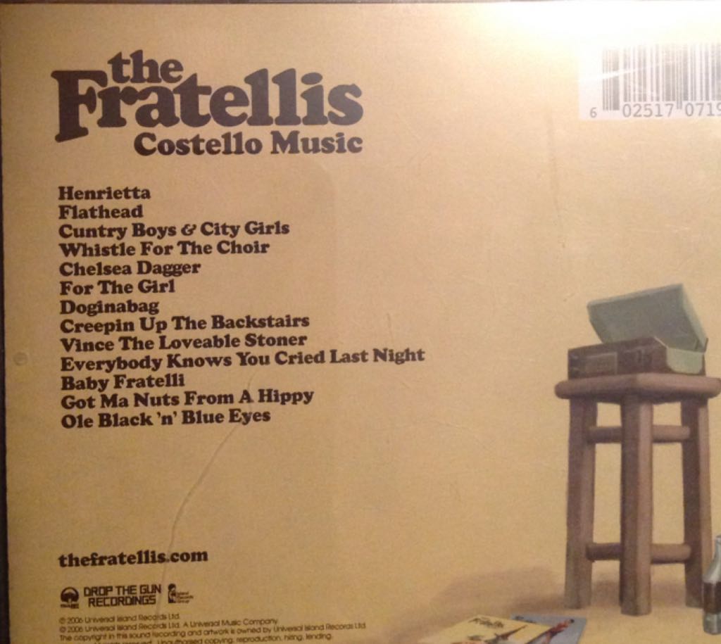 Costello Music - Fratellis, The (CD - 44) music collectible [Barcode 602517071933] - Main Image 2
