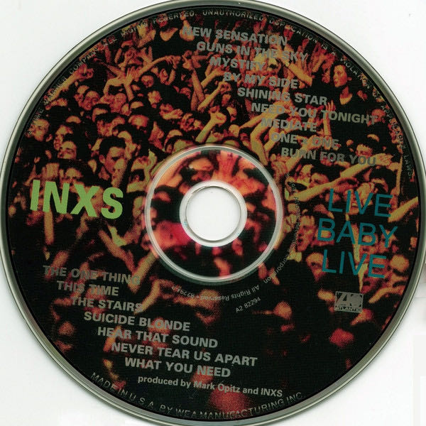 Live Baby Live - INXS (CD) music collectible [Barcode 090317563022] - Main Image 3