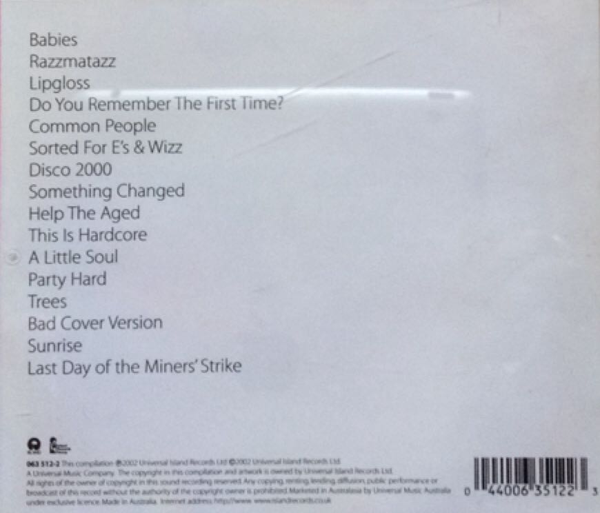 Hits - Pulp (CD - 72:36) music collectible - Main Image 2