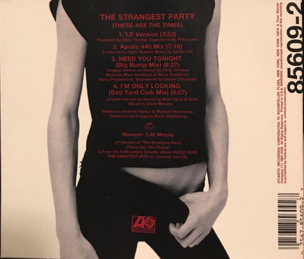 The Strangest Party - INXS (CD) music collectible [Barcode 075678560927] - Main Image 2