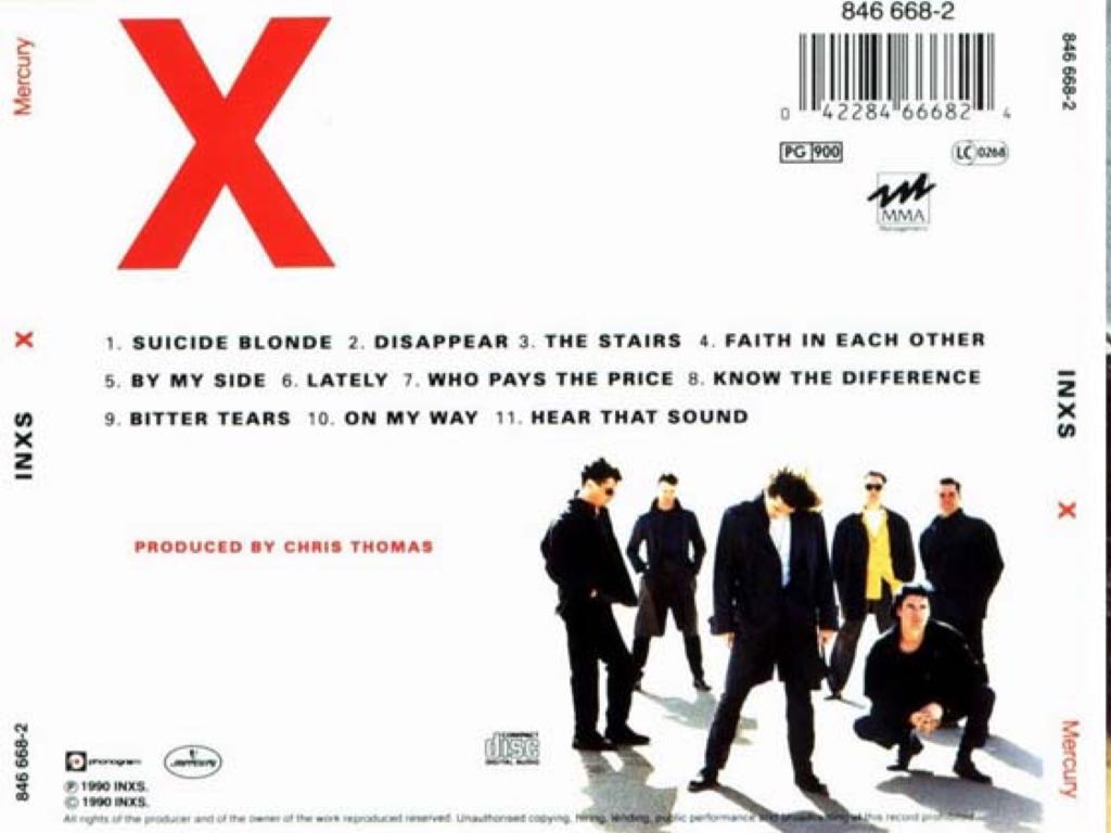 X - INXS (CD - 42) music collectible [Barcode 075678214028] - Main Image 2
