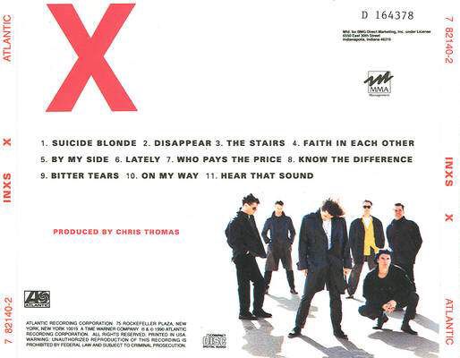 X - INXS (CD - 42) music collectible [Barcode 090317249728] - Main Image 2