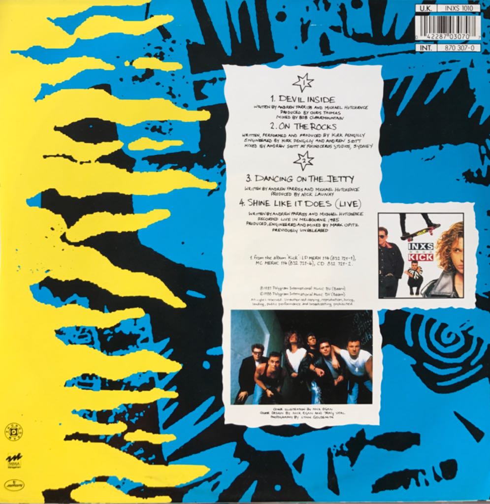 Devil Inside - INXS (10”) music collectible [Barcode 042287030707] - Main Image 2