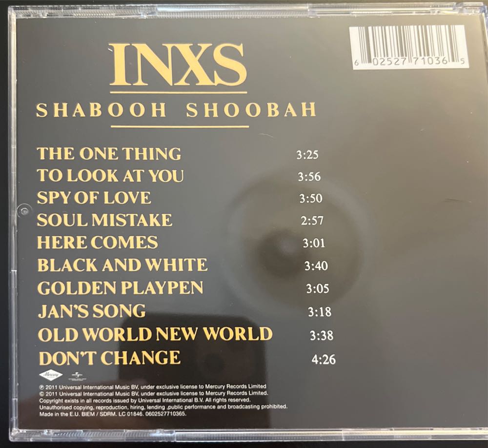 Shabooh Shoobah - INXS (CD - 35) music collectible [Barcode 602527710365] - Main Image 2