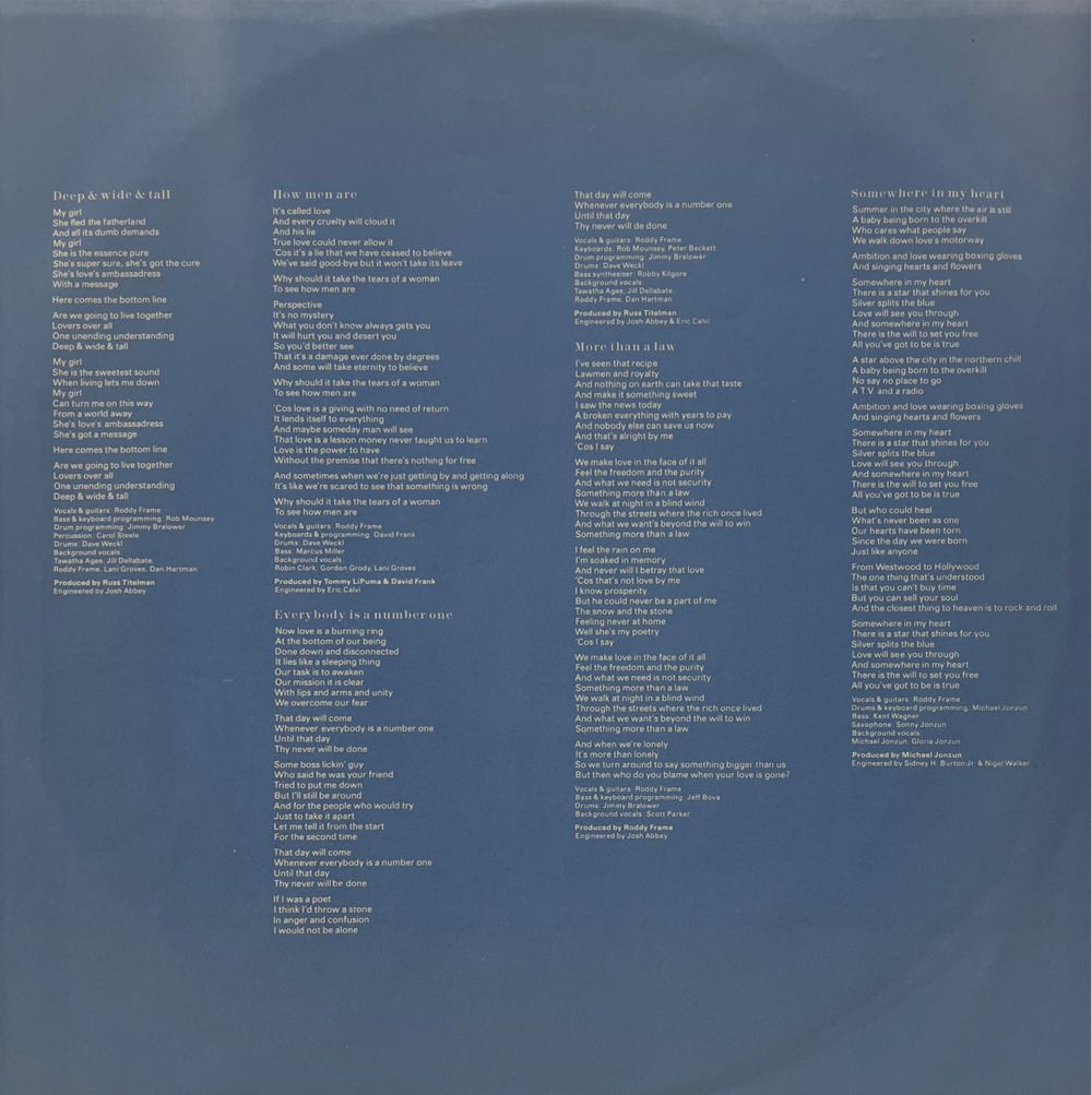 Love - Aztec Camera (12”) music collectible [Barcode 075992564618] - Main Image 3