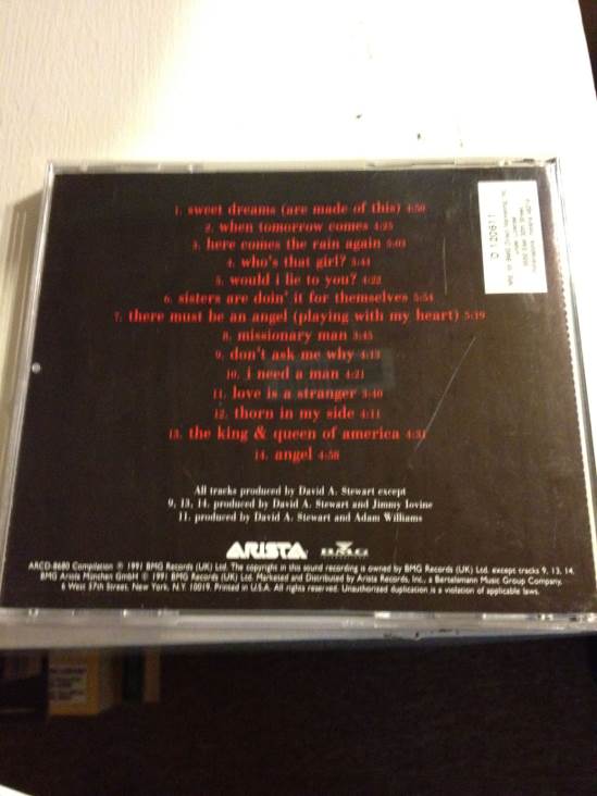 Greatest Hits - Eurythmics (CD - 44) music collectible [Barcode 0035627485626] - Main Image 2