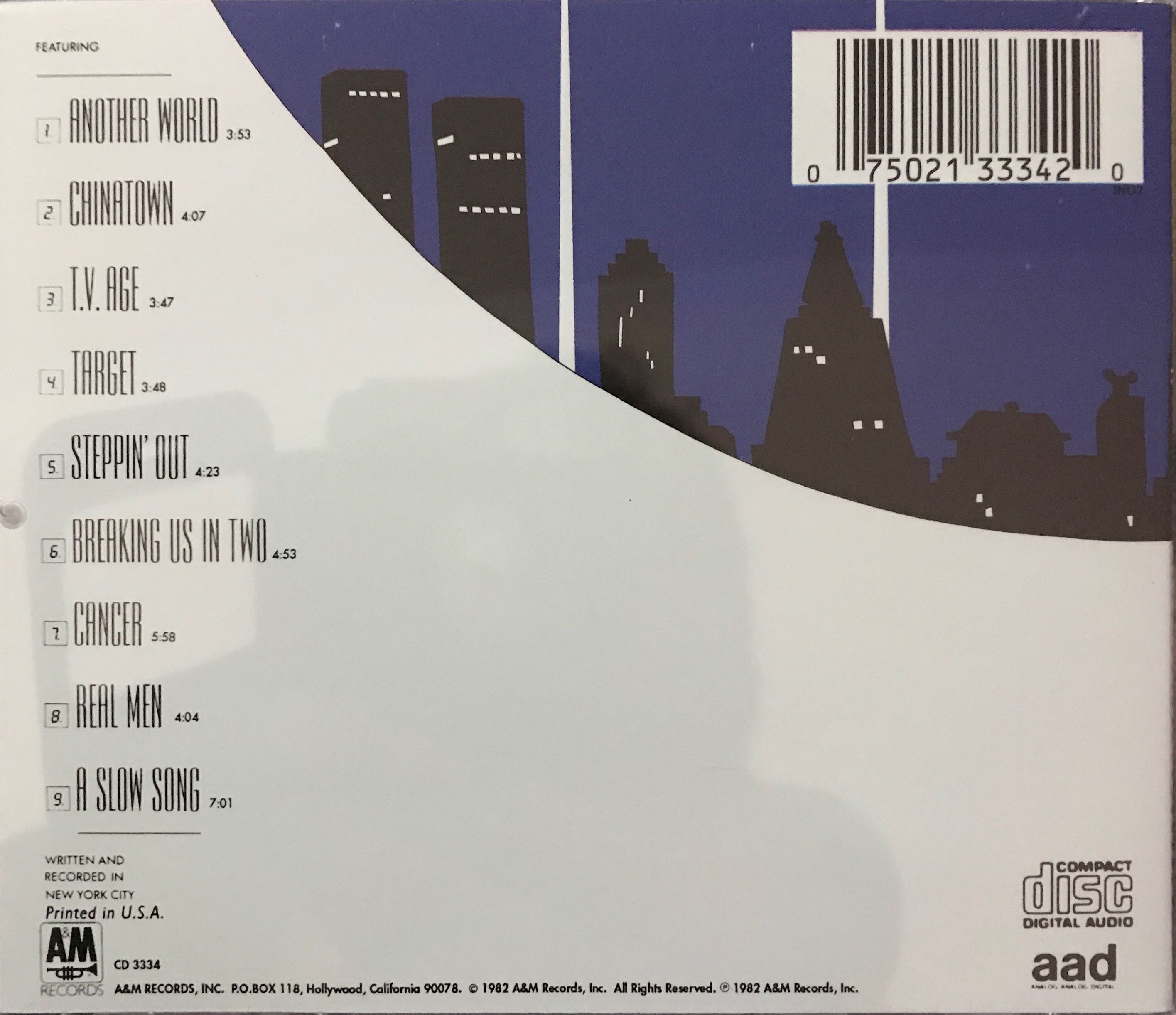 Night And Day - Joe Jackson (CD - 42) music collectible [Barcode 075021333420] - Main Image 2