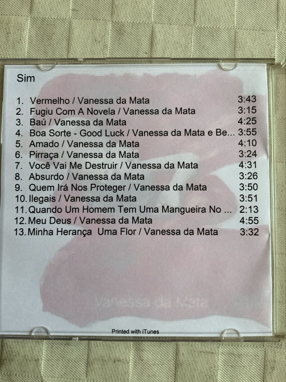 SIM - Vanessa da Mata (CD) music collectible [Barcode 886971588729] - Main Image 2