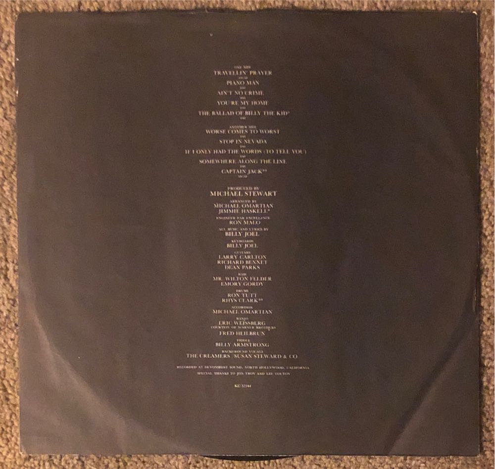 Piano Man - Joel, Billy (12”) music collectible [Barcode 074643254410] - Main Image 3