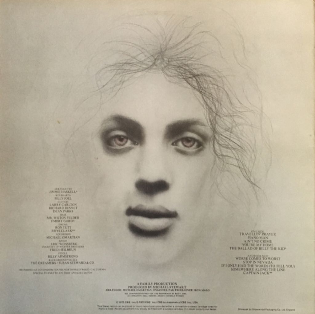 Piano Man - Joel, Billy (12”) music collectible - Main Image 2