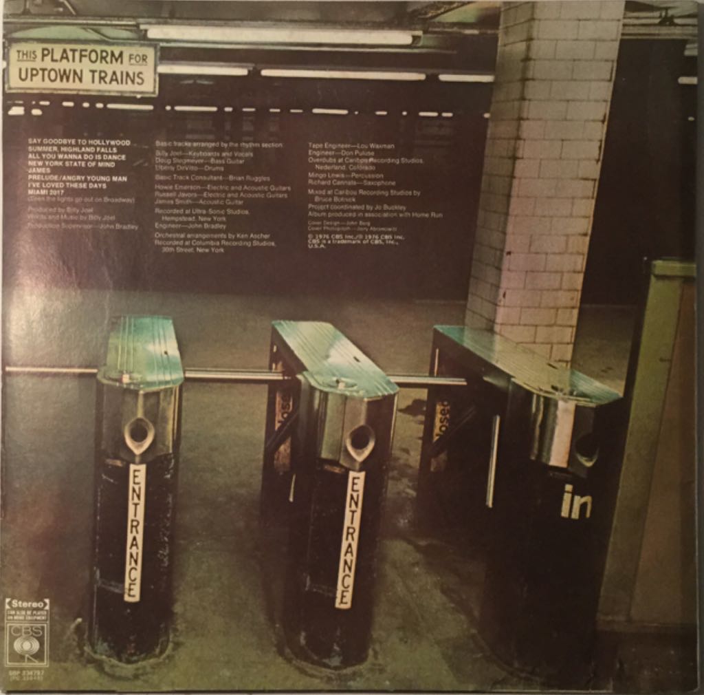 Turnstiles - Joel, Billy (12”) music collectible - Main Image 2