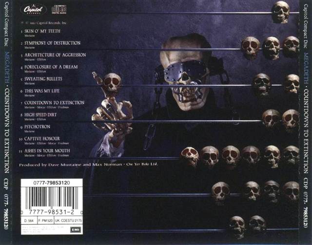 Countdown To Extinction - Megadeth (CD - 47) music collectible [Barcode 077779853120] - Main Image 2