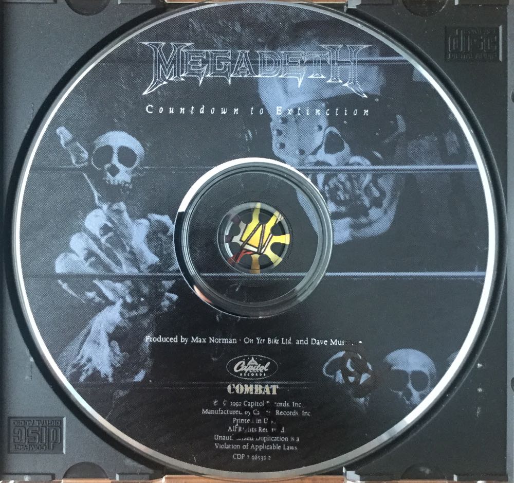 Countdown To Extinction - Megadeth (CD - 47) music collectible [Barcode 077779853120] - Main Image 3
