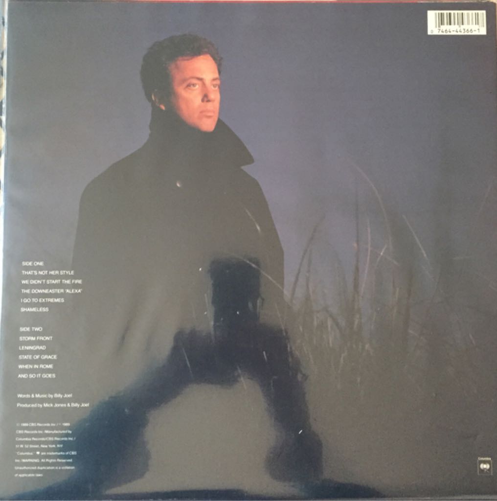 Storm Front - Joel, Billy (12”) music collectible - Main Image 2