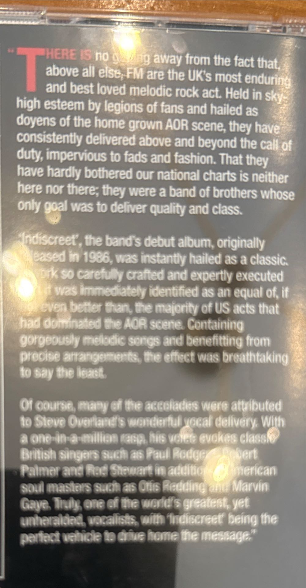 FM - Indiscreet - FM (CD-R) music collectible [Barcode 827565059263] - Main Image 4