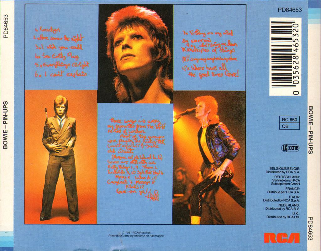Pinups - Bowie, David (CD - 40) music collectible [Barcode 0724352190300] - Main Image 2
