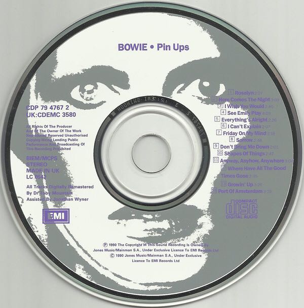 Pinups - Bowie, David (CD - 40) music collectible [Barcode 0724352190300] - Main Image 4
