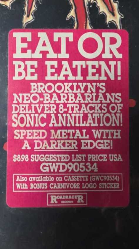 Carnivore - Carnivore (12”) music collectible [Barcode 8719262002401] - Main Image 3