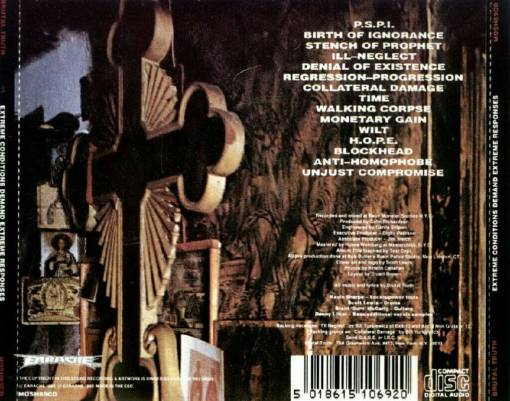 Extreme Condition Demand Extreme Responses - Brutal Truth (CD - 4503) music collectible [Barcode 5018615106920] - Main Image 2