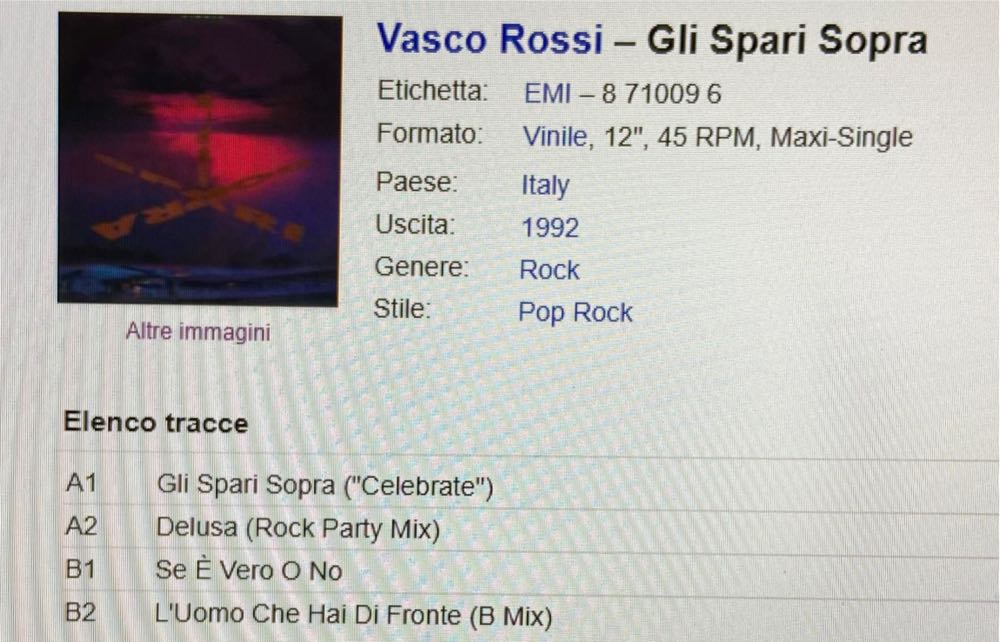 Gli Spari Sopra - Vasco Rossi (CD) music collectible [Barcode 724387100961] - Main Image 3