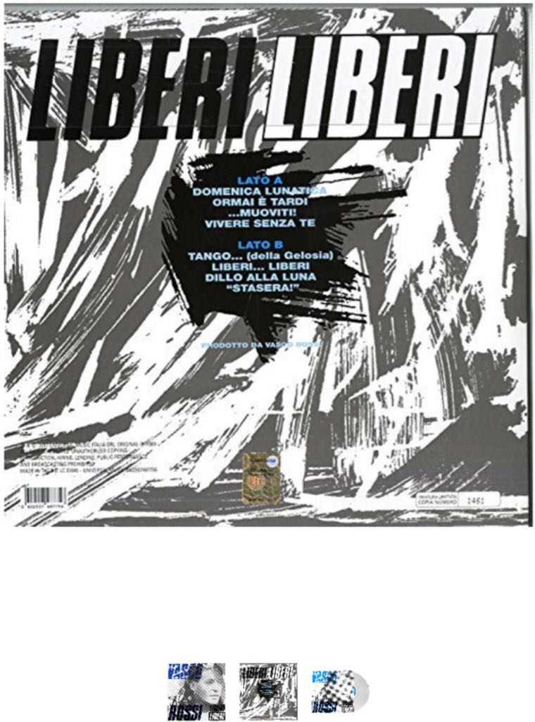 Liberi Liberi - Vasco Rossi (12”) music collectible [Barcode 602557487756] - Main Image 2