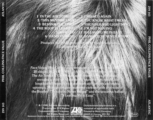 No Jacket Required - Phil Collins (CD - 45) music collectible [Barcode 075678148026] - Main Image 2