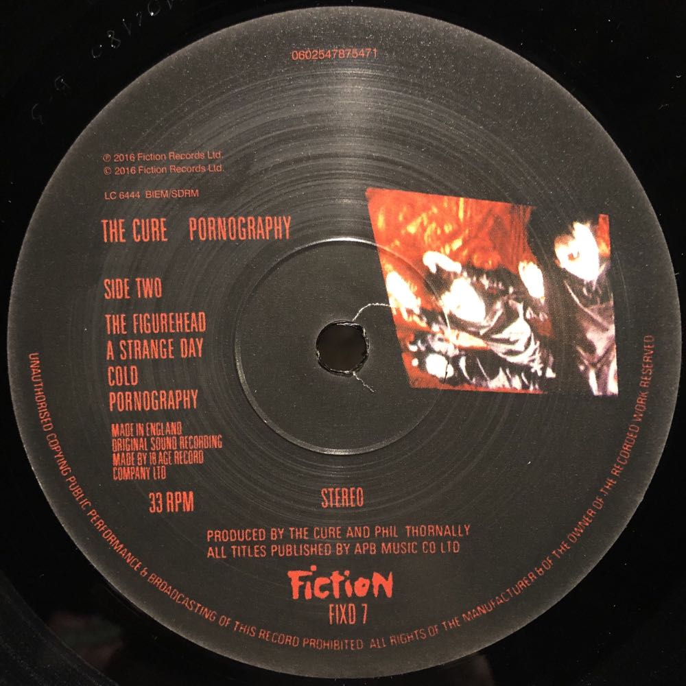 Pornography - Cure, The (12”) music collectible [Barcode 602547875471] - Main Image 4