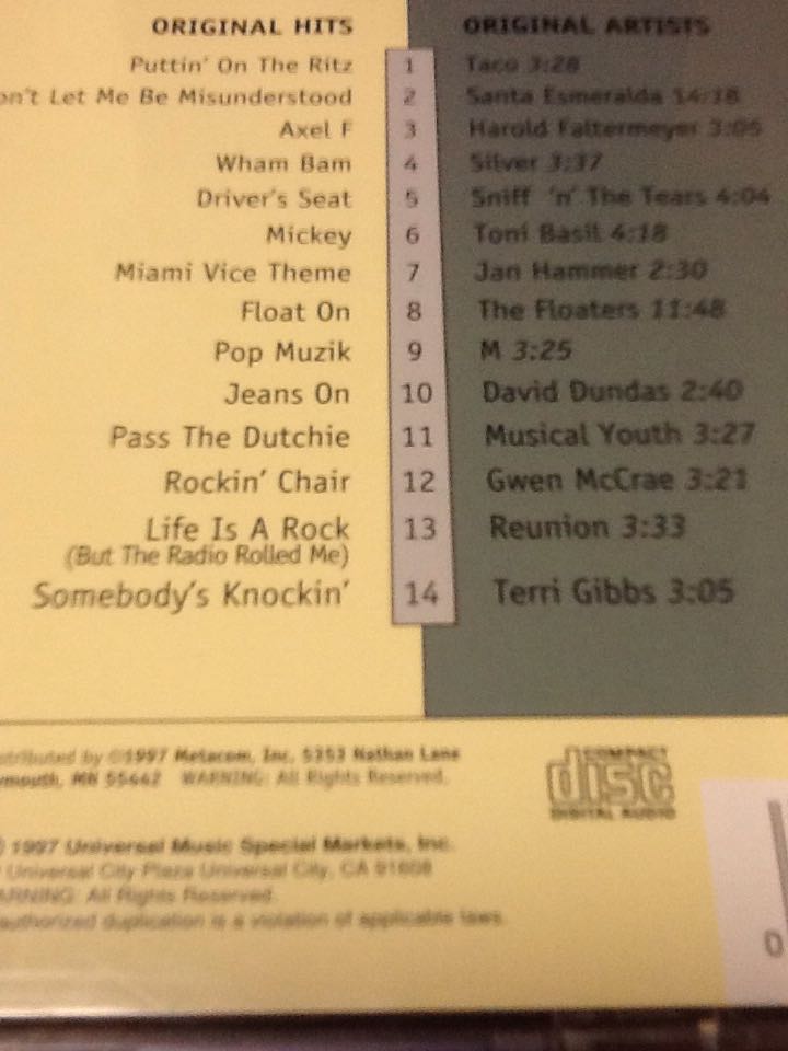 One Hit Wonders - Various (CD) music collectible [Barcode 076160014478] - Main Image 2