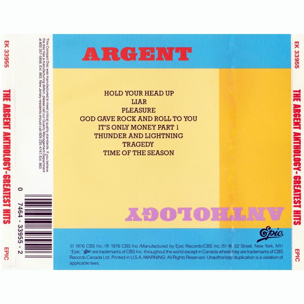 The Best Of - Argent (12” - 41) music collectible - Main Image 2