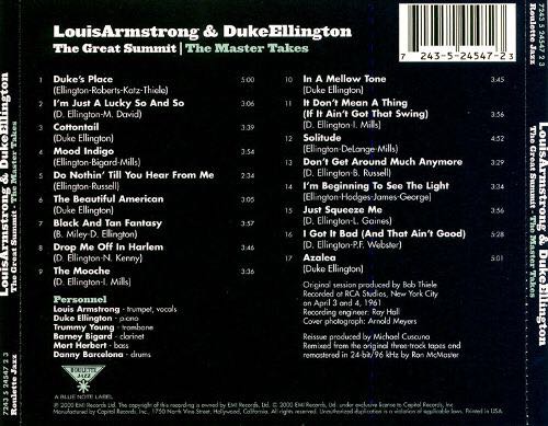 The Great Summit: The Master Takes - Armstrong, Louis & Duke Ellington (CD) music collectible [Barcode 724352454723] - Main Image 2