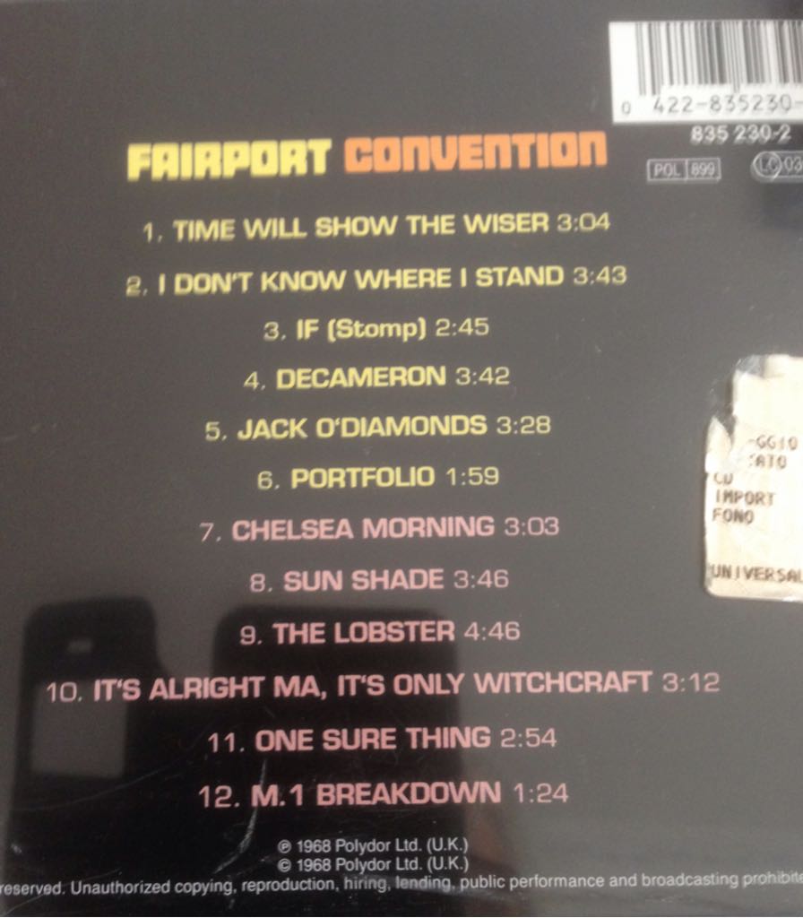 Fairport Convention - Fairport Convention (CD) music collectible [Barcode 042283523029] - Main Image 2
