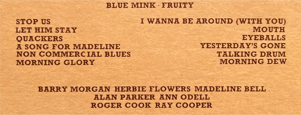 Fruity - Blue Mink (12”) music collectible - Main Image 4