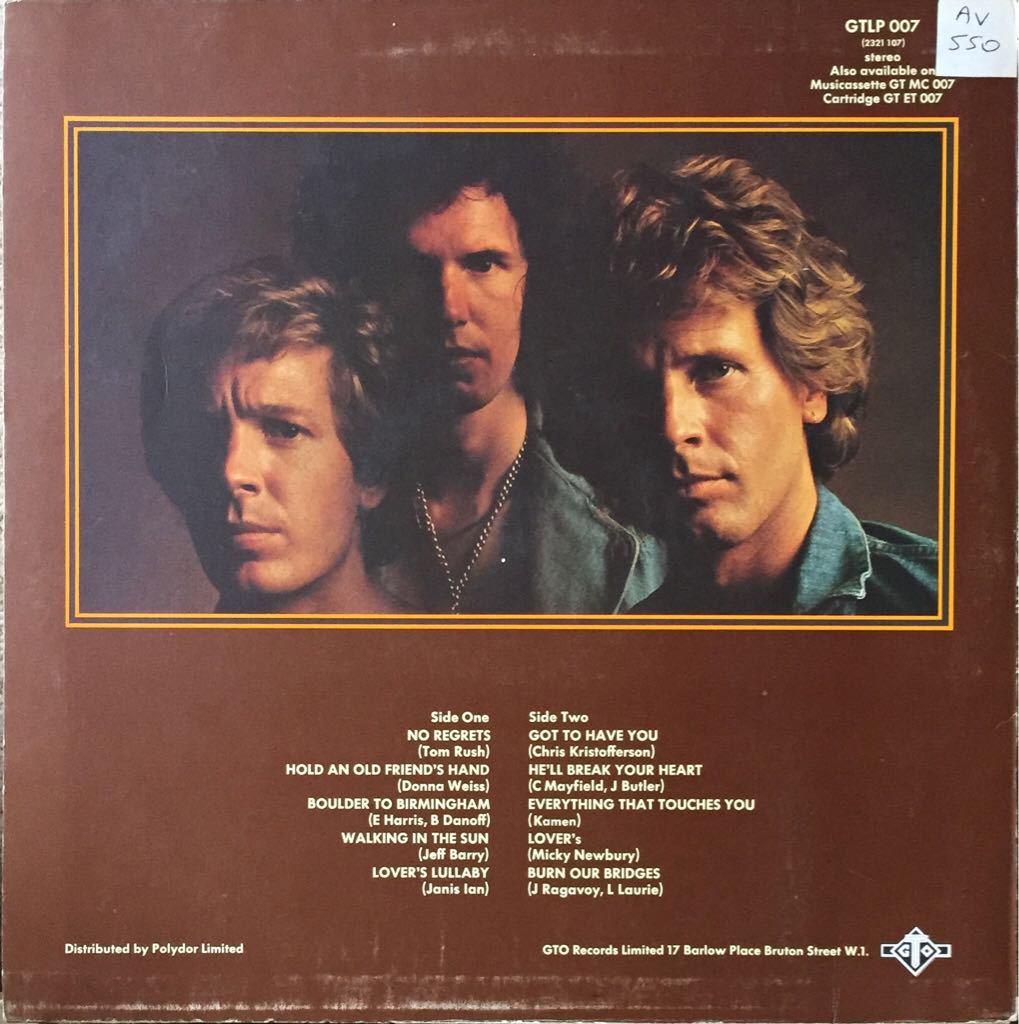 No Regrets - Walker Brothers (12”) music collectible - Main Image 2
