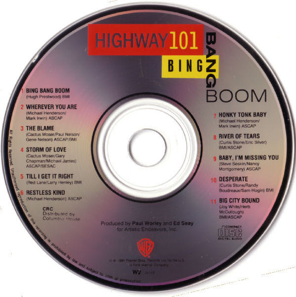 Bing Bang Boom - Highway 101 (CD) music collectible [Barcode 075992658829] - Main Image 3
