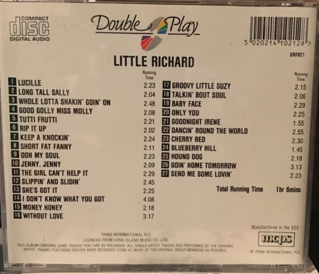 Double Play - Little Richard (CD) music collectible [Barcode 5020214102128] - Main Image 2