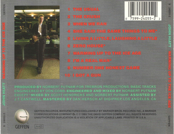 Warming Up to the Ice Age - John Hiatt (CD) music collectible [Barcode 075992405522] - Main Image 2